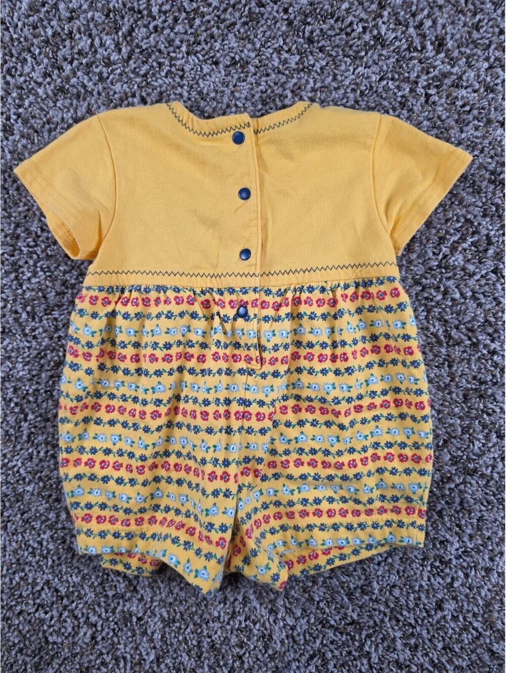 Baby Girl Vintage Gymboree Rainbow Tag Infant 6-12 Month Country Meadows Romper